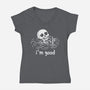 I'm Good-Womens-V-Neck-Tee-fanfreak1