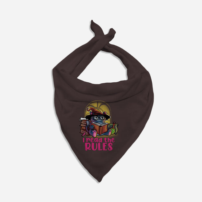 I Read The Rules-Cat-Bandana-Pet Collar-zascanauta