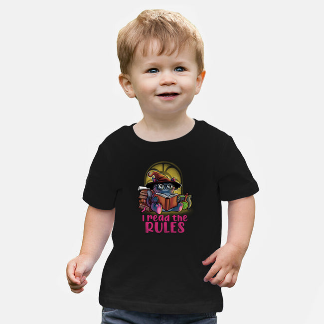 I Read The Rules-Baby-Basic-Tee-zascanauta