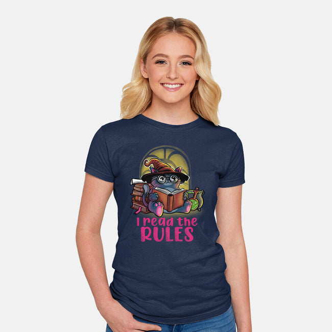 I Read The Rules-Womens-Fitted-Tee-zascanauta