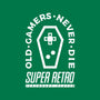 Old Gamers Never Die-Mens-Basic-Tee-demonigote