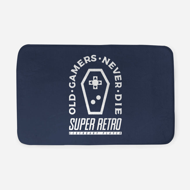 Old Gamers Never Die-None-Memory Foam-Bath Mat-demonigote