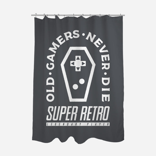 Old Gamers Never Die-None-Polyester-Shower Curtain-demonigote