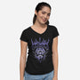 Waluigi Metal-Womens-V-Neck-Tee-arace