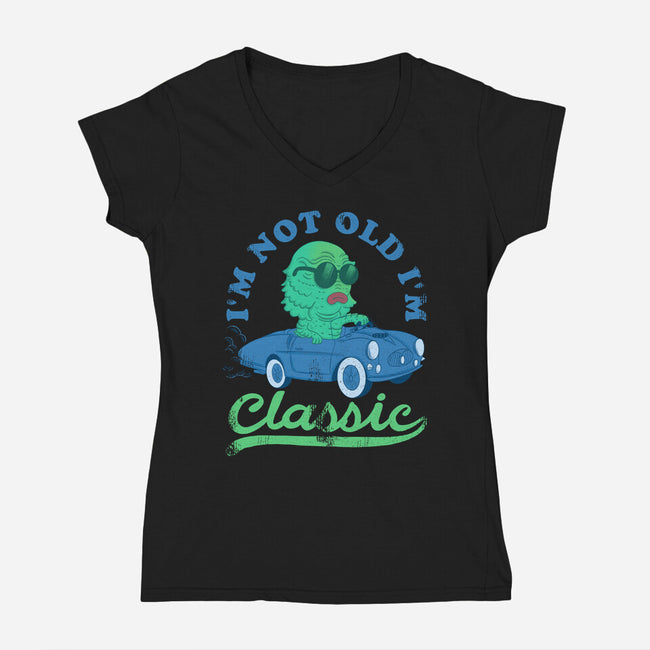 I'm Not Old I'm Classic-Womens-V-Neck-Tee-sachpica