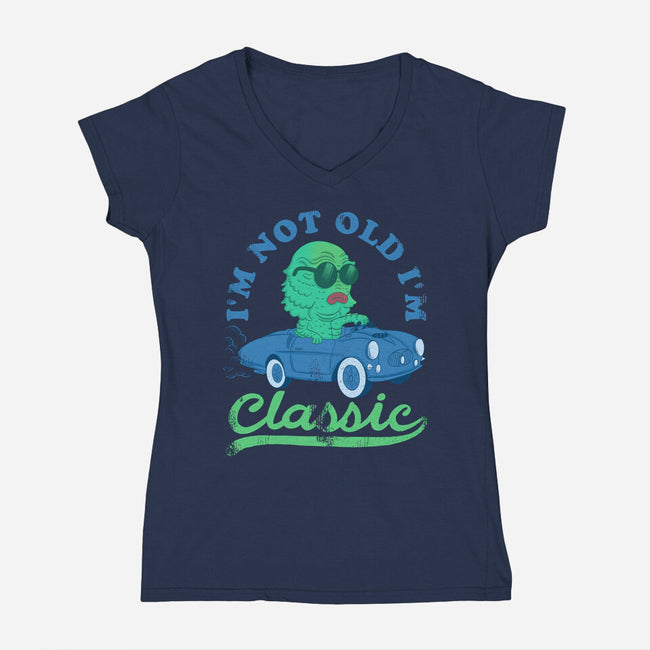 I'm Not Old I'm Classic-Womens-V-Neck-Tee-sachpica