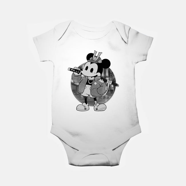 Cyber Samurai Mouse-Baby-Basic-Onesie-Bruno Mota