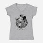 Cyber Samurai Mouse-Womens-V-Neck-Tee-Bruno Mota