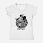 Cyber Samurai Mouse-Womens-V-Neck-Tee-Bruno Mota