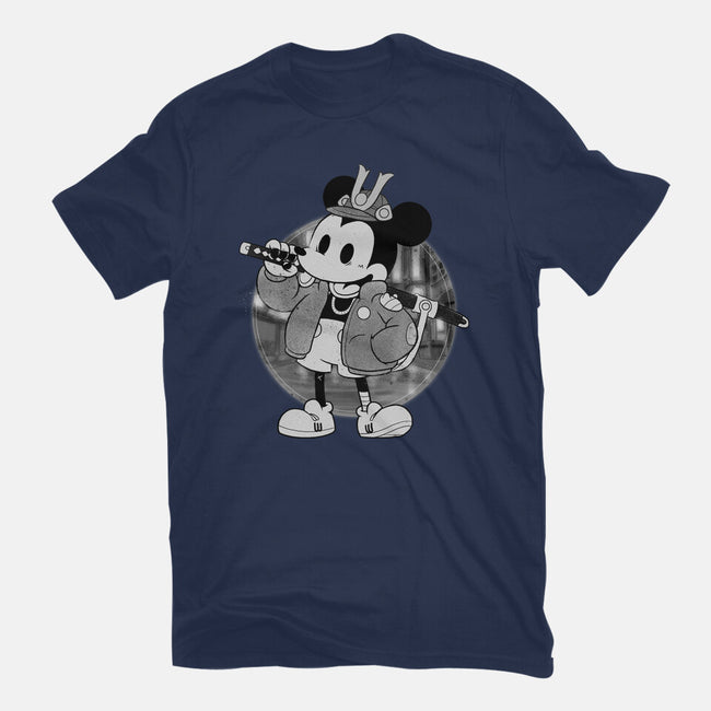 Cyber Samurai Mouse-Womens-Fitted-Tee-Bruno Mota