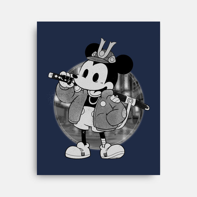 Cyber Samurai Mouse-None-Stretched-Canvas-Bruno Mota