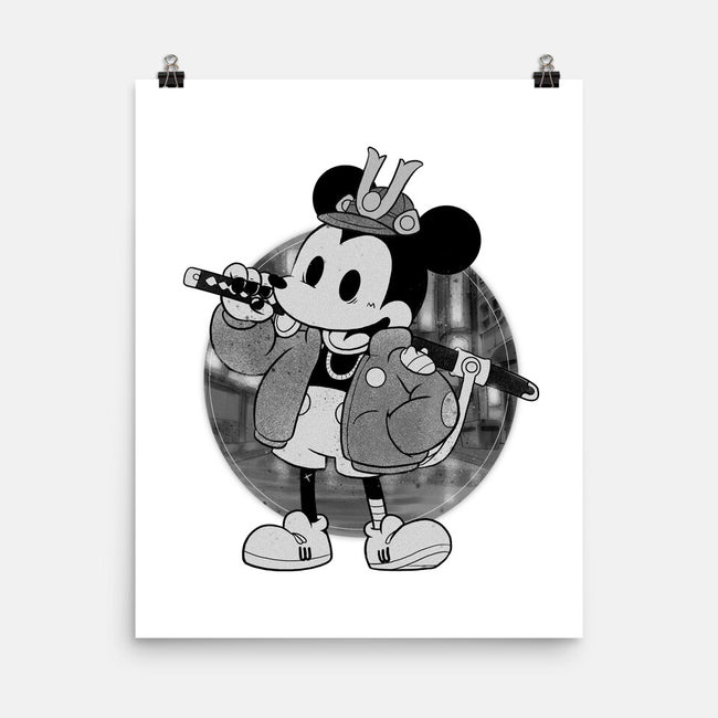 Cyber Samurai Mouse-None-Matte-Poster-Bruno Mota