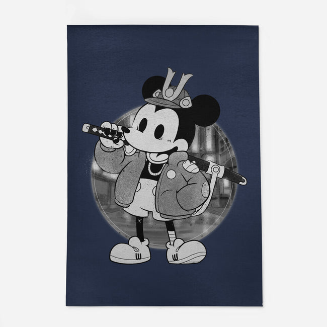 Cyber Samurai Mouse-None-Indoor-Rug-Bruno Mota