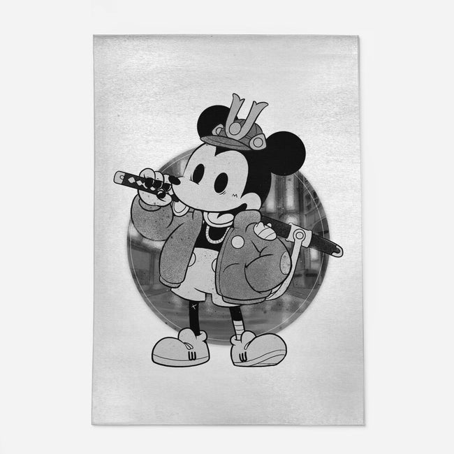 Cyber Samurai Mouse-None-Indoor-Rug-Bruno Mota