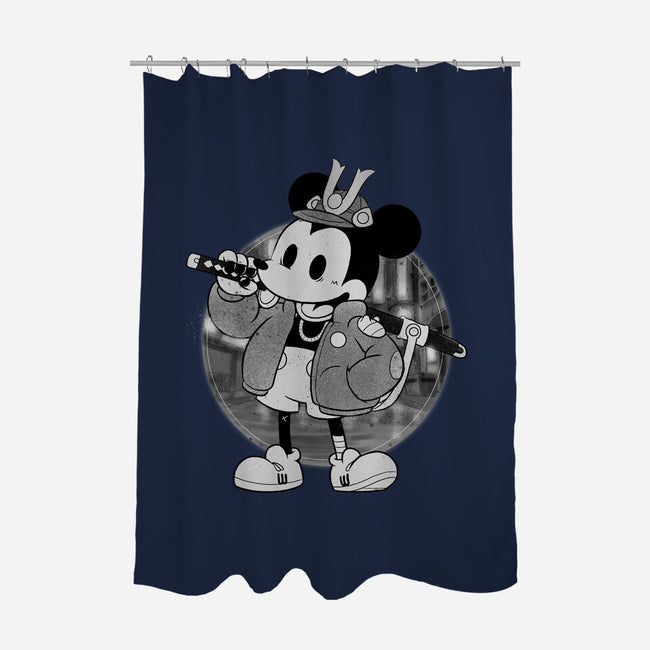 Cyber Samurai Mouse-None-Polyester-Shower Curtain-Bruno Mota