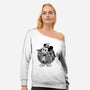 Cyber Samurai Mouse-Womens-Off Shoulder-Sweatshirt-Bruno Mota