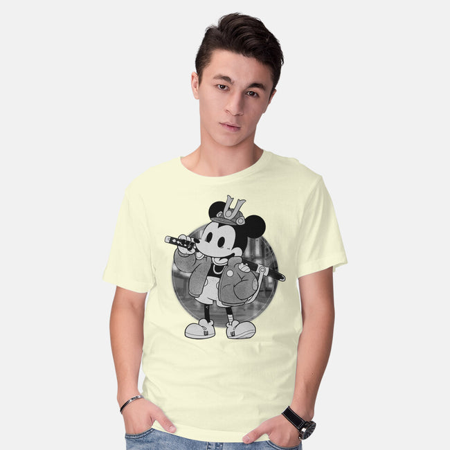 Cyber Samurai Mouse-Mens-Basic-Tee-Bruno Mota