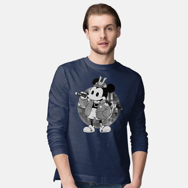 Cyber Samurai Mouse-Mens-Long Sleeved-Tee-Bruno Mota