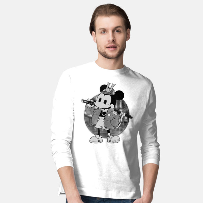 Cyber Samurai Mouse-Mens-Long Sleeved-Tee-Bruno Mota