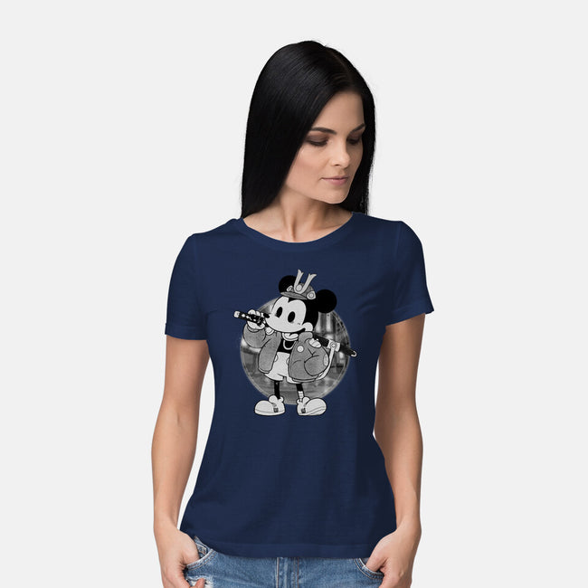 Cyber Samurai Mouse-Womens-Basic-Tee-Bruno Mota