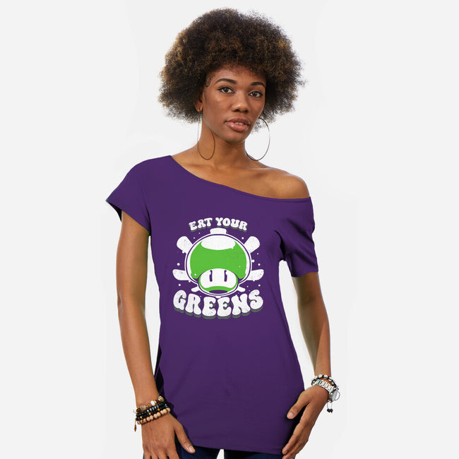 Eat Your Greens-Womens-Off Shoulder-Tee-estudiofitas