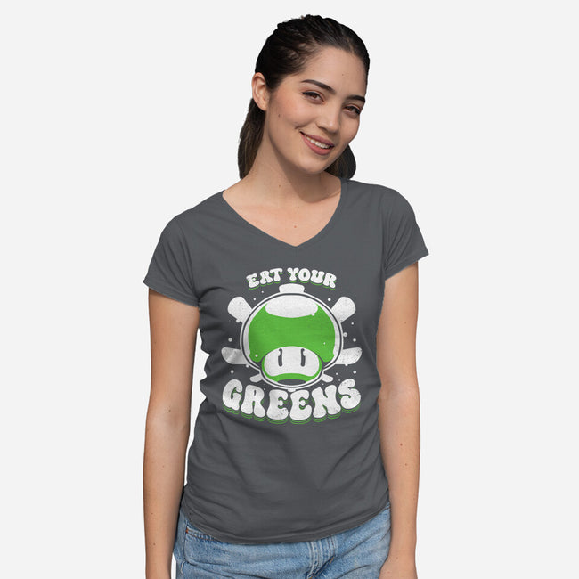 Eat Your Greens-Womens-V-Neck-Tee-estudiofitas