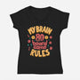 Board Game Rules-Womens-V-Neck-Tee-Jorge Toro