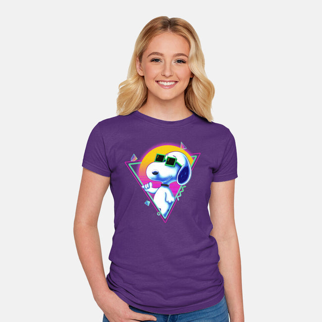 Vapor Dog-Womens-Fitted-Tee-sebasebi