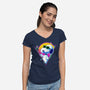 Vapor Dog-Womens-V-Neck-Tee-sebasebi