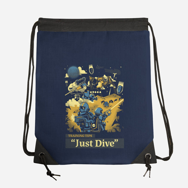 Training Tip Just Dive-None-Drawstring-Bag-Heyra Vieira