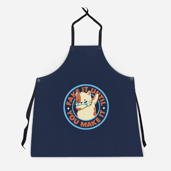 Fake It Until You Make It-Unisex-Kitchen-Apron-tobefonseca