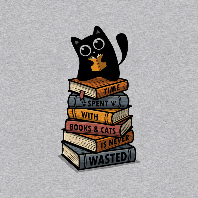 Time Spent With Books And Cats-Womens-V-Neck-Tee-erion_designs