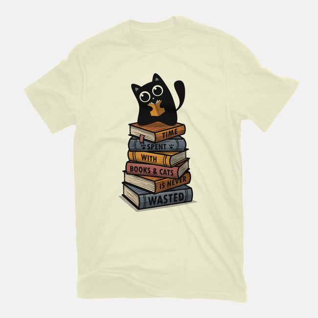 Time Spent With Books And Cats-Mens-Premium-Tee-erion_designs