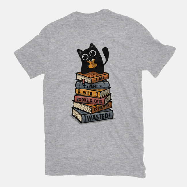 Time Spent With Books And Cats-Youth-Basic-Tee-erion_designs