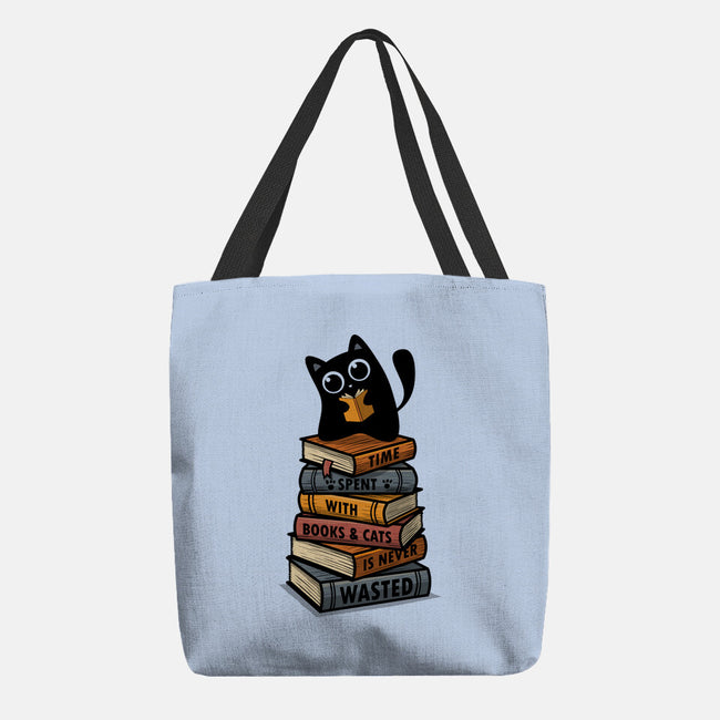 Time Spent With Books And Cats-None-Basic Tote-Bag-erion_designs