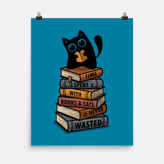 Time Spent With Books And Cats-None-Matte-Poster-erion_designs