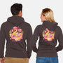 Pink Bowl-Unisex-Zip-Up-Sweatshirt-eduely