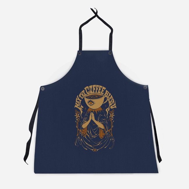 May The Coffee Bless You-Unisex-Kitchen-Apron-ilustrata