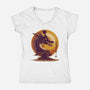 Dragon Ride-Womens-V-Neck-Tee-rmatix