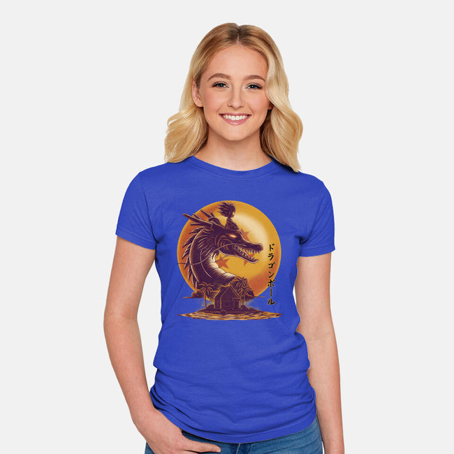 Dragon Ride-Womens-Fitted-Tee-rmatix