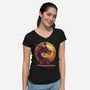 Dragon Ride-Womens-V-Neck-Tee-rmatix