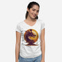 Dragon Ride-Womens-V-Neck-Tee-rmatix