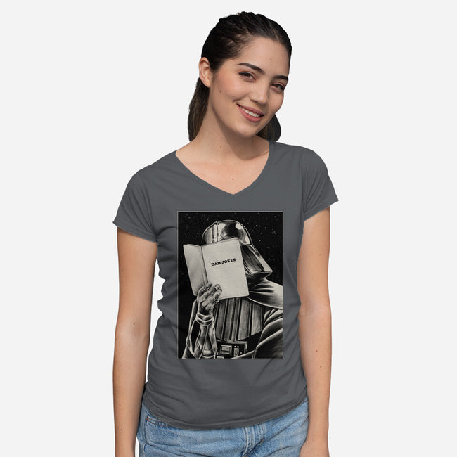 Dad Jokes-Womens-V-Neck-Tee-Hafaell