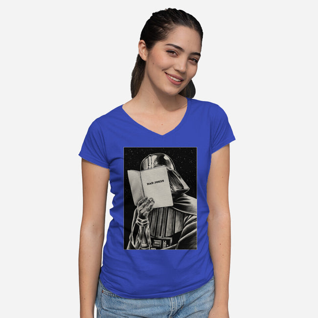 Dad Jokes-Womens-V-Neck-Tee-Hafaell