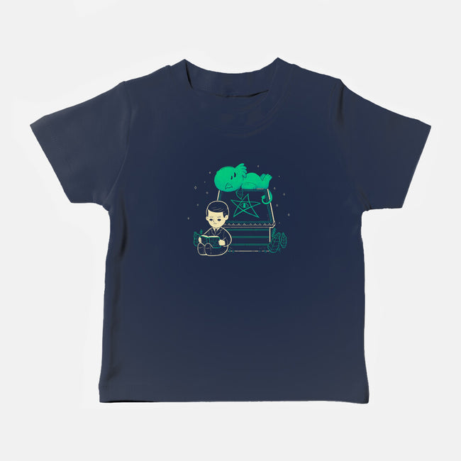 Cthulhu On Peanuts House-Baby-Basic-Tee-xMorfina