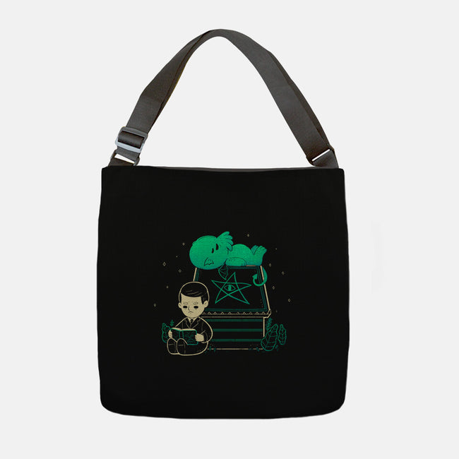 Cthulhu On Peanuts House-None-Adjustable Tote-Bag-xMorfina