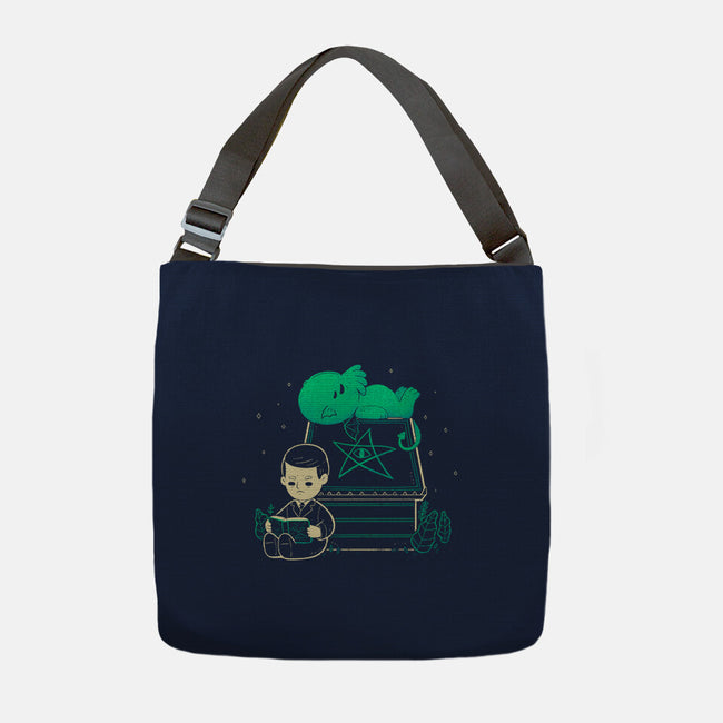 Cthulhu On Peanuts House-None-Adjustable Tote-Bag-xMorfina