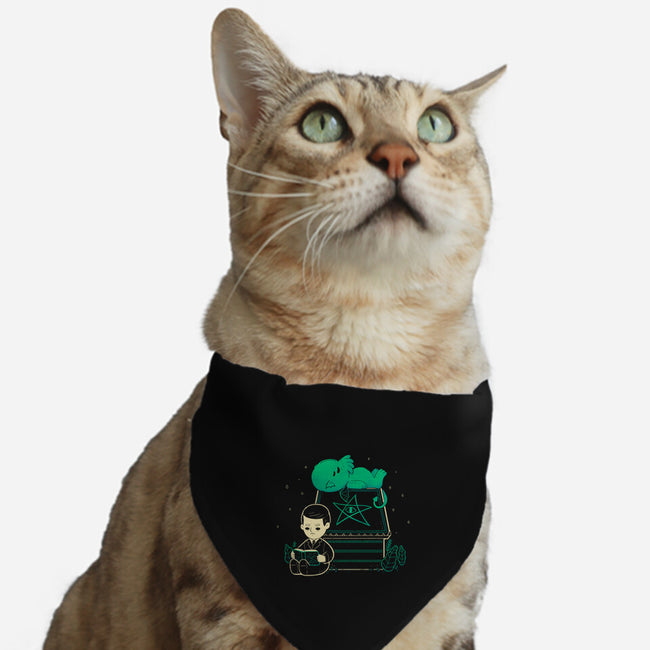 Cthulhu On Peanuts House-Cat-Adjustable-Pet Collar-xMorfina