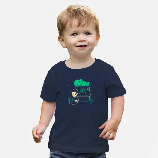 Cthulhu On Peanuts House-Baby-Basic-Tee-xMorfina