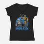 Android Space Gym-Womens-V-Neck-Tee-Studio Mootant